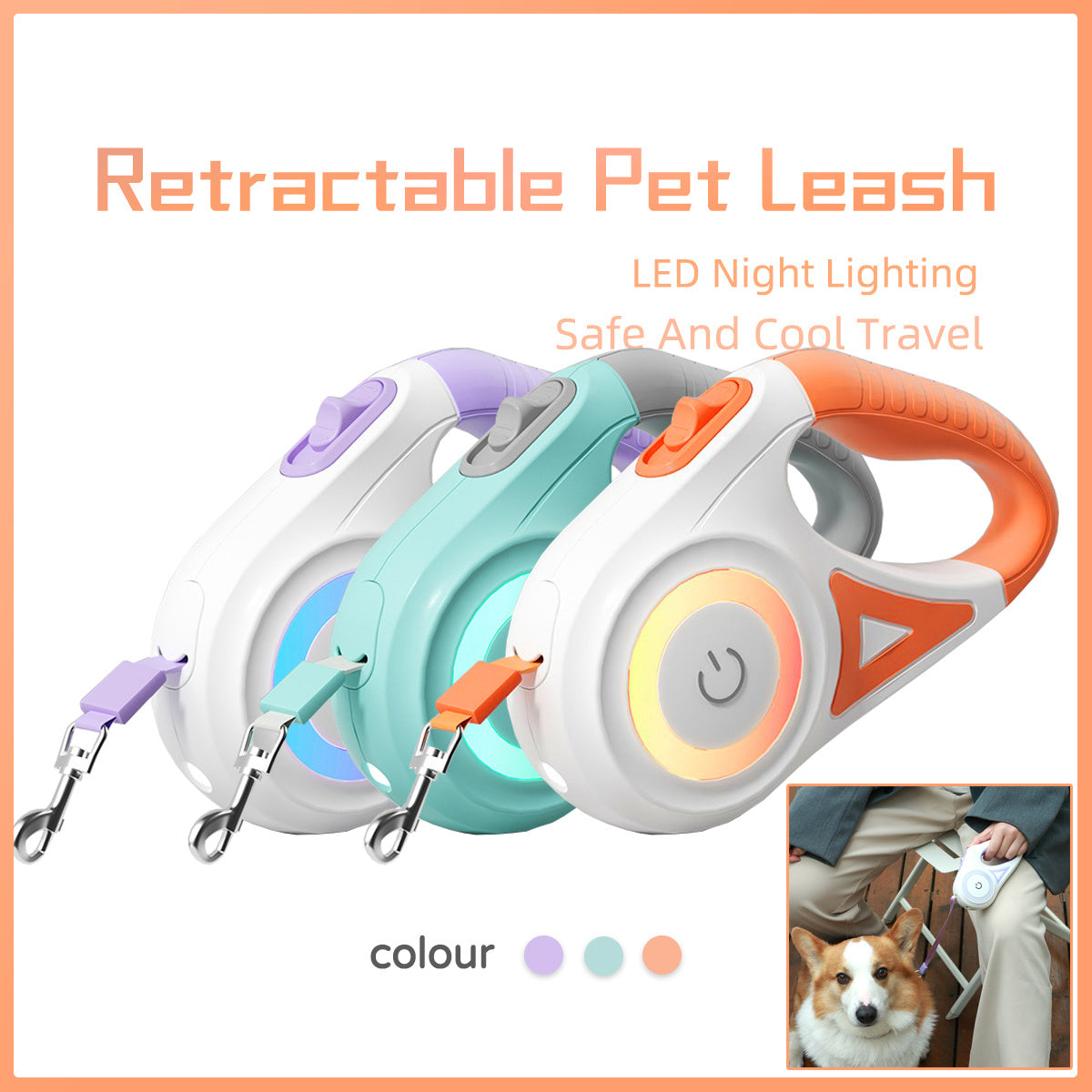 Smart Retractable Dog Leash