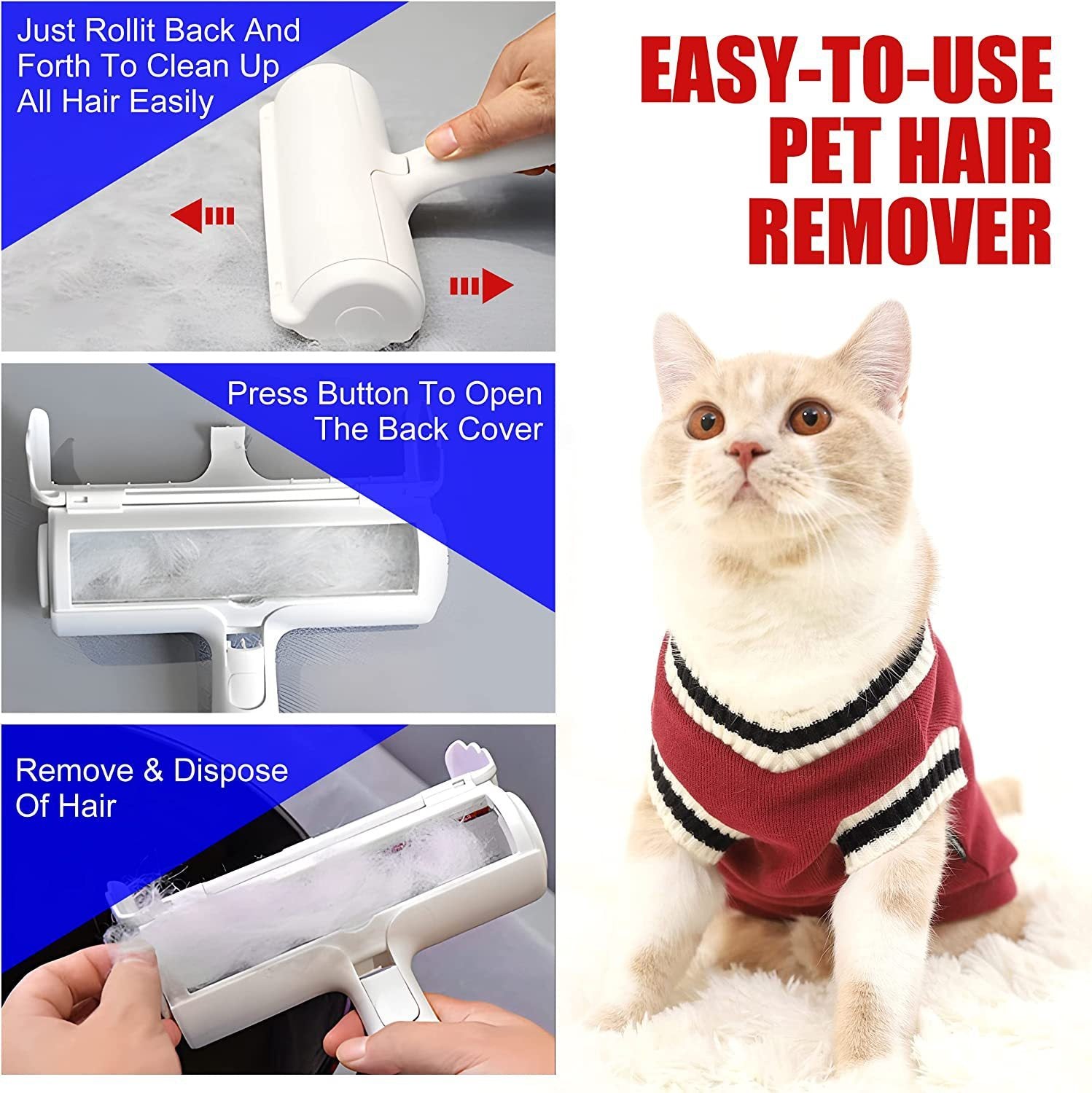 No More Pet Hair – Roll, Clean, and Smile