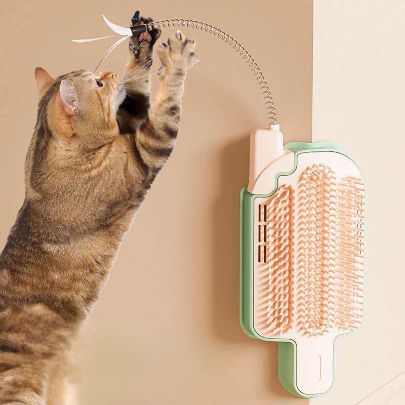 Purrfect Popsicle Cat Brush – Fun Self-Grooming Corner Toy!